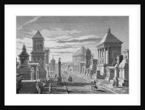 Soldiers and Pedestrians on Roman Street by Anonymous