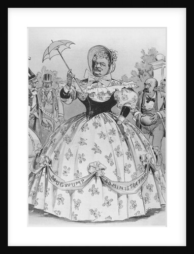 Polit Cartoon/G Cleveland In Hoop Skirt by Anonymous