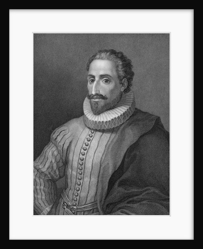 Portrait of Spanish Writer Miquel de Cervantes Famous for Don Quixote by Anonymous