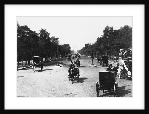 Horse Driven Carriages at Avenue Des Champs Elysees by Anonymous