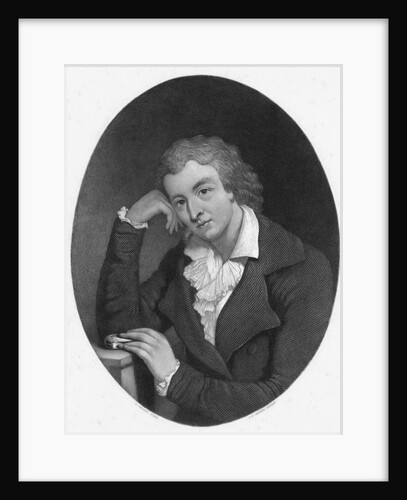 Illustration of Poet Friedrich Schiller in Thoughtful Pose by Anonymous