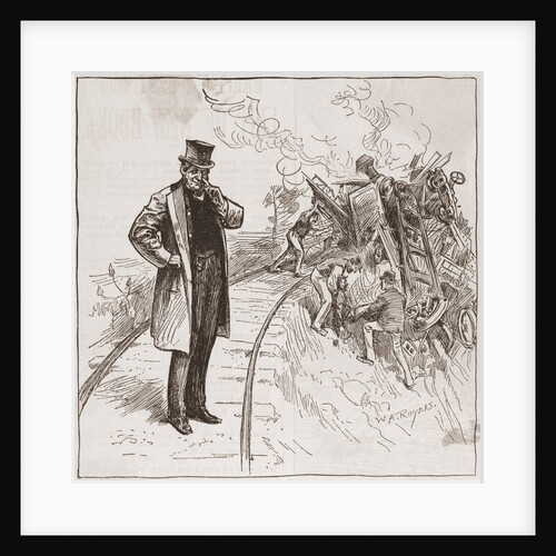 Cartoon Criticizing Railroad Safety by Anonymous