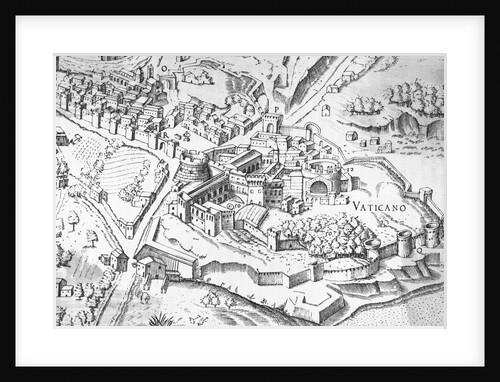Map of Vatican Area by Antonio Lafreri