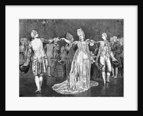 Painting of Couples Dancing the Minuet by Anonymous