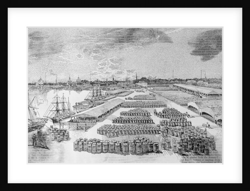 Barrels Waiting to be Loaded onto Ships by Anonymous