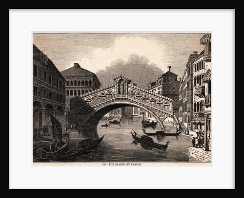 Illustration of Rialto over Grand Canal at Venice by Anonymous
