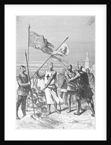 King Richard I and His Men Removing Flag from Conquered Territory by Anonymous