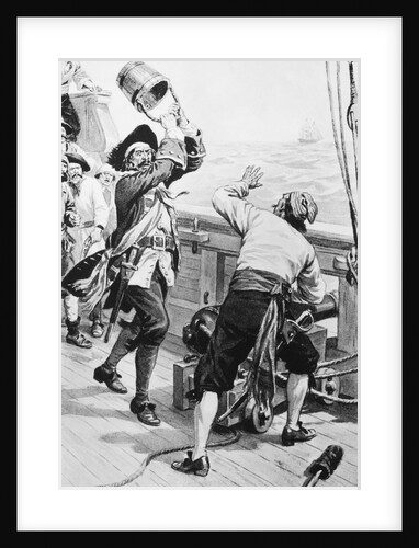 Pirate Kidd Swings Bucket at Crew Members by Anonymous