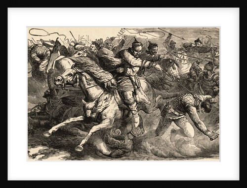 Illustration of Combat Between Huns and Alans by Anonymous