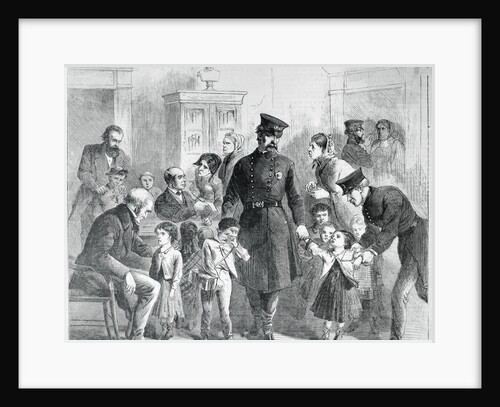 Illustration of Police and Official with Beggars of the Street by Anonymous
