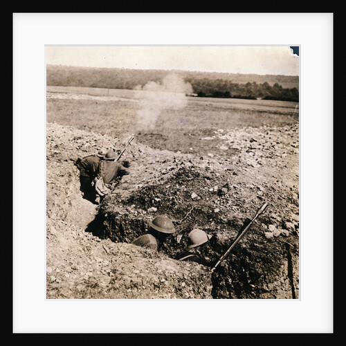 Soldiers Firing Their Weapons from Trenches by Anonymous