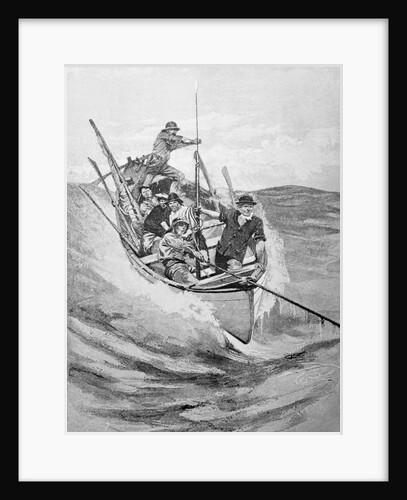 Drawing of Whalers in Boat by Anonymous