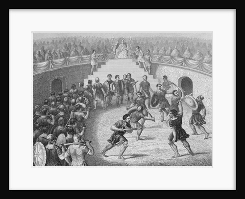 Royalty and Audience Watching Gladiators Fight by Anonymous