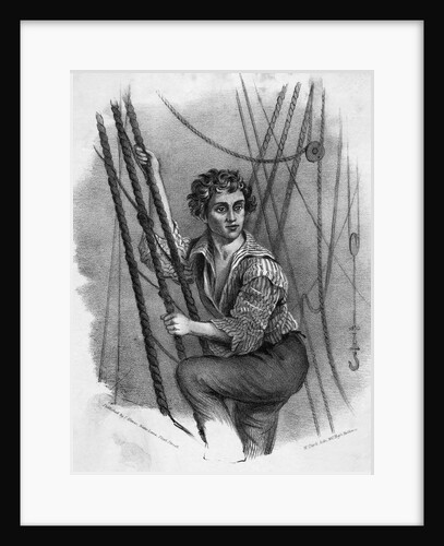 Sailor Climbing Ship's Rigging by Anonymous