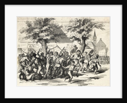 Demonstrators Fighting in Street by Anonymous