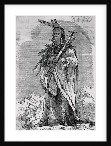 Drawing of Native American Chief Pontiac by Anonymous
