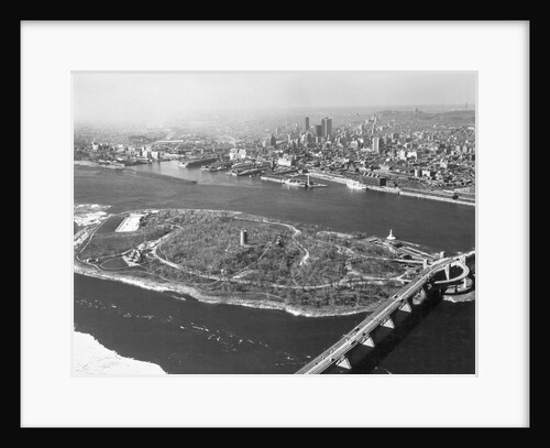 St. Helene's Island and Jacques Cartier Bridge by Anonymous