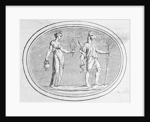 Illustration of Isis and Anubis by Anonymous