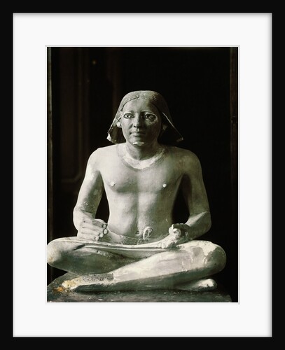Boulak Museum Ancient Egyptian Statue of Seated Scribe by Anonymous