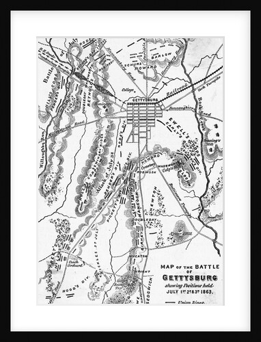 Map of the Battle of Gettysburg by Anonymous