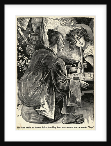 American Woman Smoking in an Opium Den by Anonymous