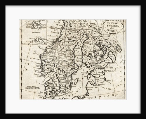 Map of Denmark, Norway, Sweden and Finland by Anonymous