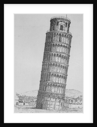 Illustration of Leaning Tower of Pisa by Anonymous