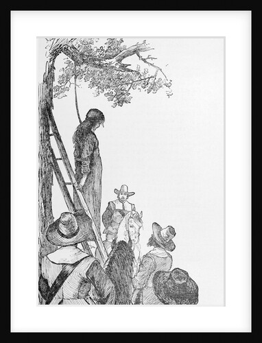 Woman Executed by Hanging with Spectators by Anonymous