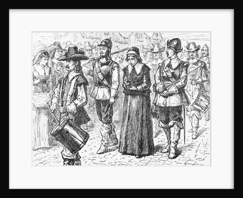 Illustration of Mary Dyer Led to Execution by Anonymous