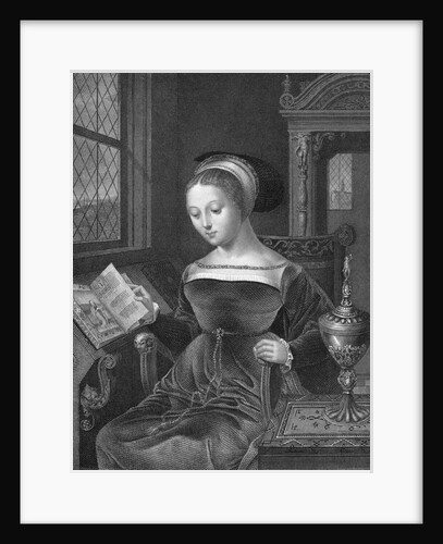 Lady Jane Grey Fingering Through Book by Anonymous