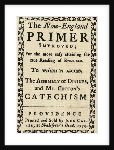 New England Primer Cover by Anonymous
