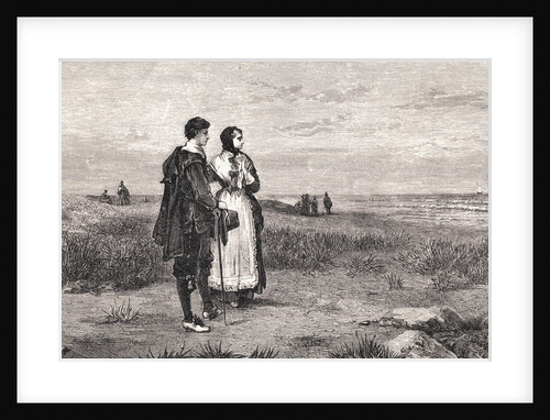 Colonists Watching Mayflower Leave New World by Anonymous
