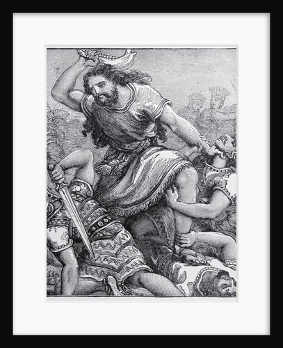 Samson with Weapon in Hand Against Philistines by Anonymous