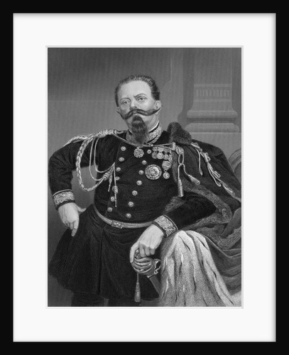Illustration of King Victor Emmanuel II Poised in Uniform by Anonymous