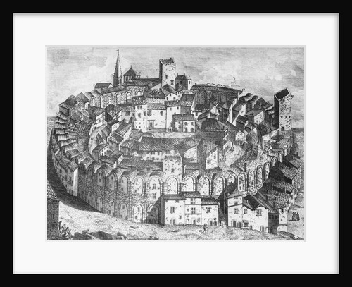 Drawing of Round Theater Design by Anonymous