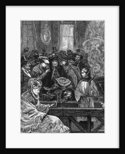 Illustration of Citizens Indulging Water at Spa by Anonymous