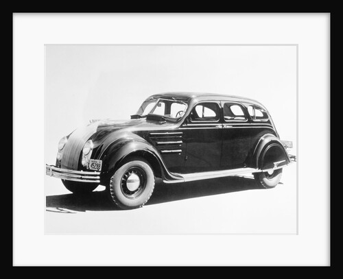 Showroom Display of Early Chrysler Sedan by Anonymous
