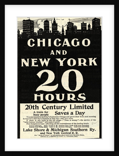 Advertisement for Railroad Service by Anonymous