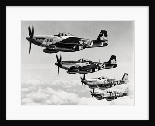 Fighter Planes Flying in Formation by Anonymous
