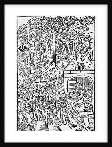 Woodcut with Scenes from the Birth of Christ by Anonymous