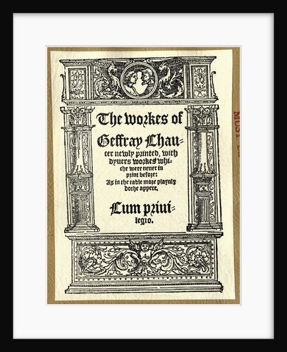 Title Page to Chaucer Works by Anonymous