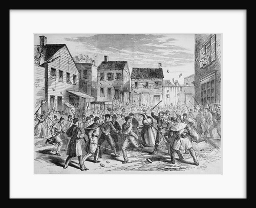 The Great Whiskey War, December 1869 Newspaper Illustration by Anonymous