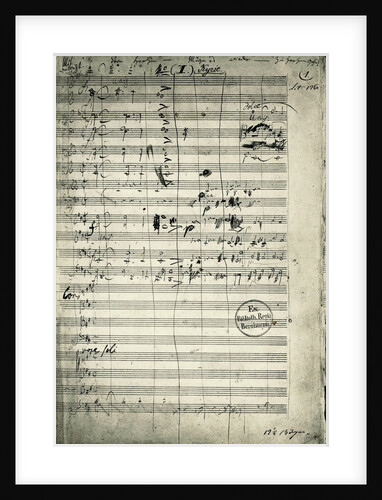 Manuscript Page from Beethoven's Missa Solemnis by Anonymous
