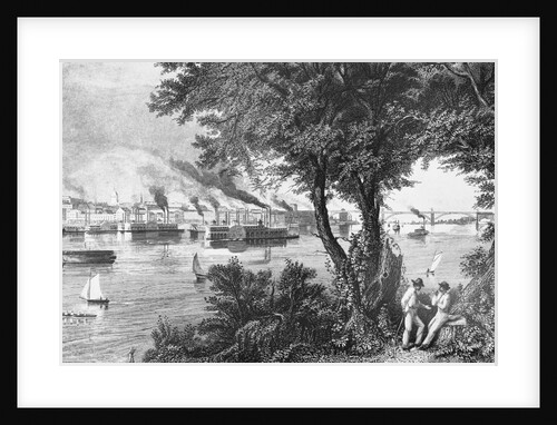 Ships Sailing Down the Mississippi River by Anonymous