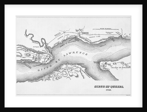 Map of 1759 Siege of Quebec by Anonymous