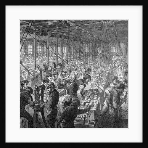 Illustration of Workers in Ammunition Factory by Anonymous