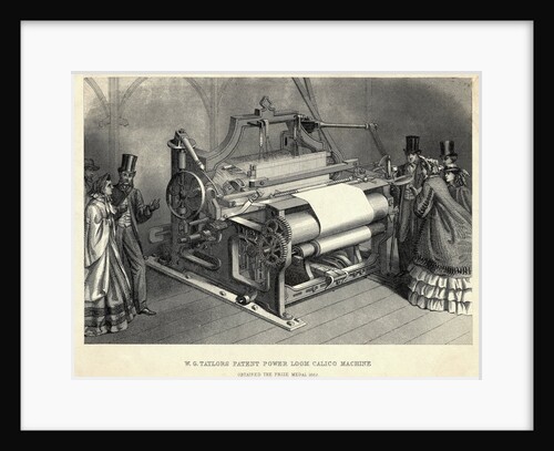 W.G Taylors Patent Power Loom Calico Machine Engraving by Anonymous