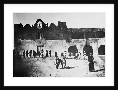 Ysleta Tiguas Outside Church of San Antonio De Padua by Anonymous