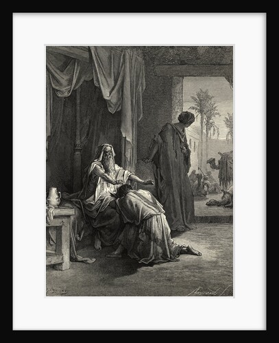 Isaac Blessing Jacob Illustration by Anonymous