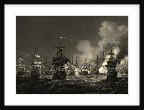 Illustration of the Battle of the Nile by Albert Henry Payne